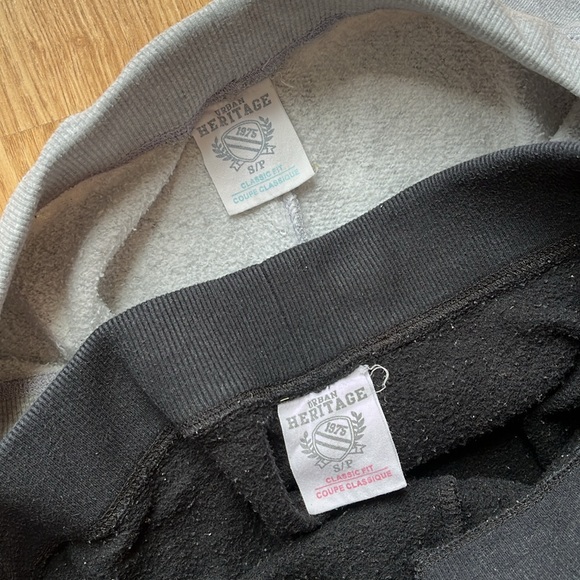 Urban Heritage Cropped Sweatpants - Set of 2 (Grey and Black) - Picture 7 of 9